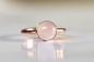 Preview: Ring Rosenquarz rosegold SterlingSilber Edelsteinring Geburtsstein Oktober
